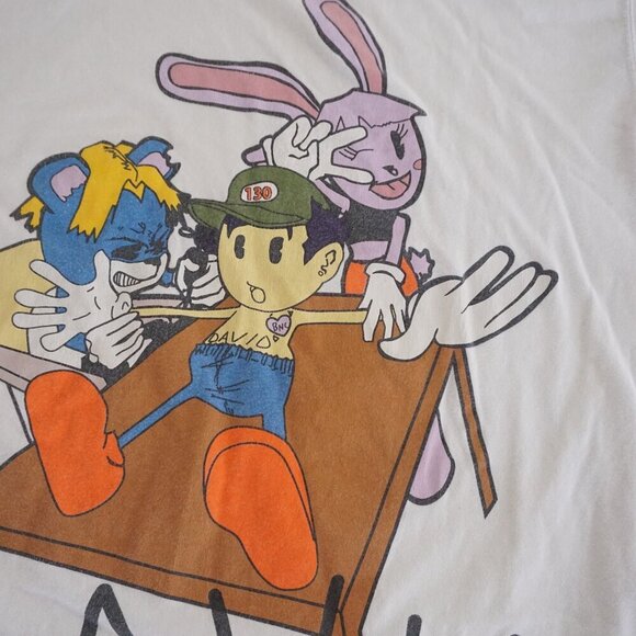 David X Bunny + Clyde Front Hit Streetwear White Cotton Short Sleeve T-Shirt L - Picture 6 of 9